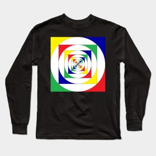 infinity mirror colored squares and circles Long Sleeve T-Shirt